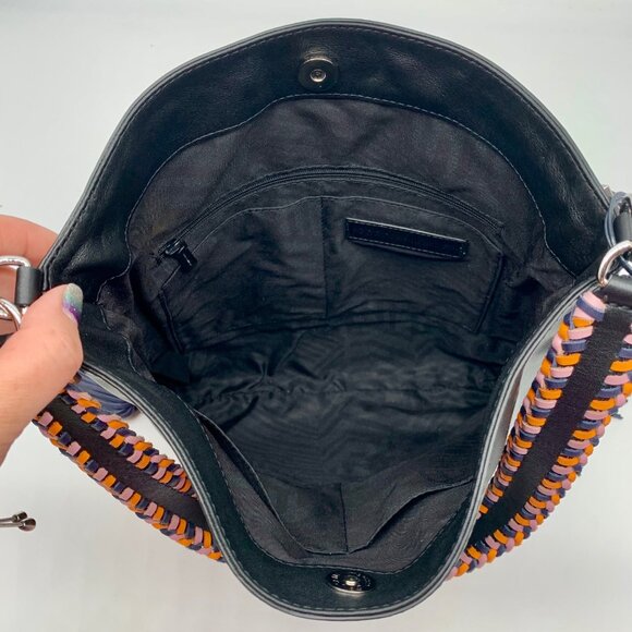 Rebecca Minkoff Black Leather Chase Convertible Hobo Bag - Picture 10 of 11